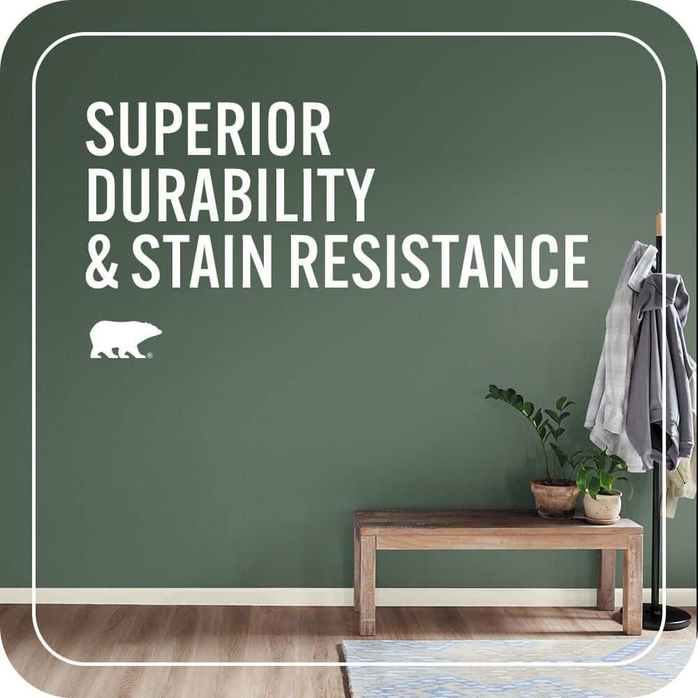 BEHR MARQUEE 1 gal. #N400-7 Vine Leaf One-Coat Hide Satin Enamel Interior Paint & Primer (4)
