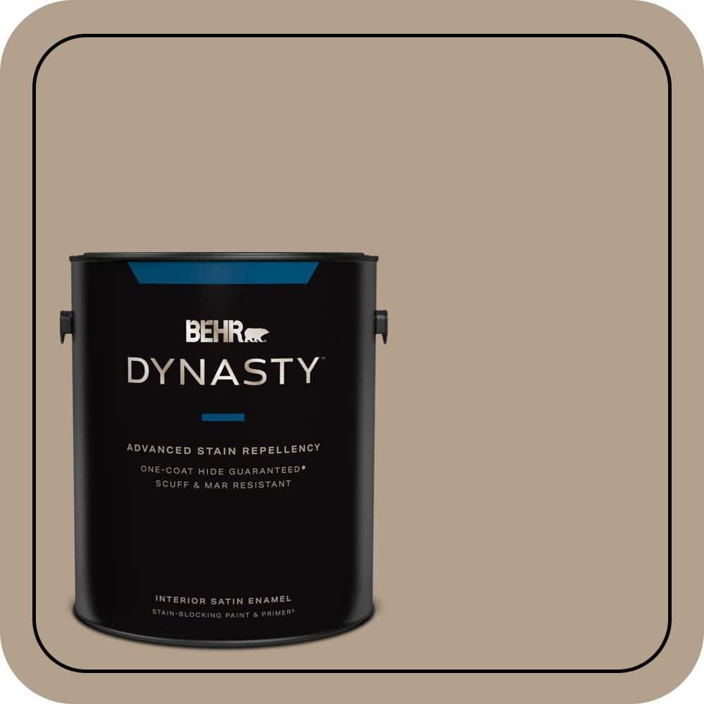 BEHR DYNASTY 1 gal. #PWL-85 Stepping Stones Satin Enamel Interior Stain-Blocking Paint and Primer