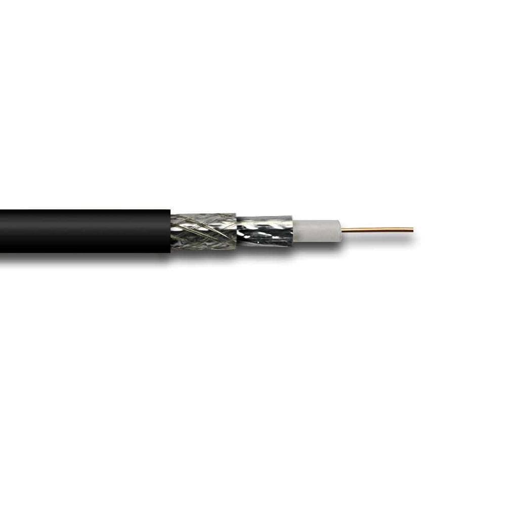 Syston Cable Technology RG6 Dual Shield 100 ft. Black CM Coaxial Cable (2)
