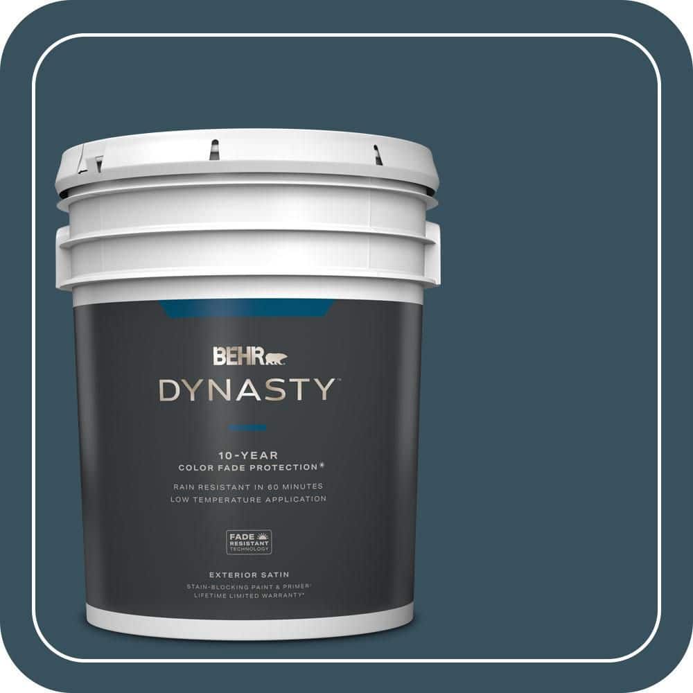 BEHR DYNASTY 5 gal. #PPU13-20 Restless Sea Satin Enamel Exterior Stain-Blocking Paint & Primer