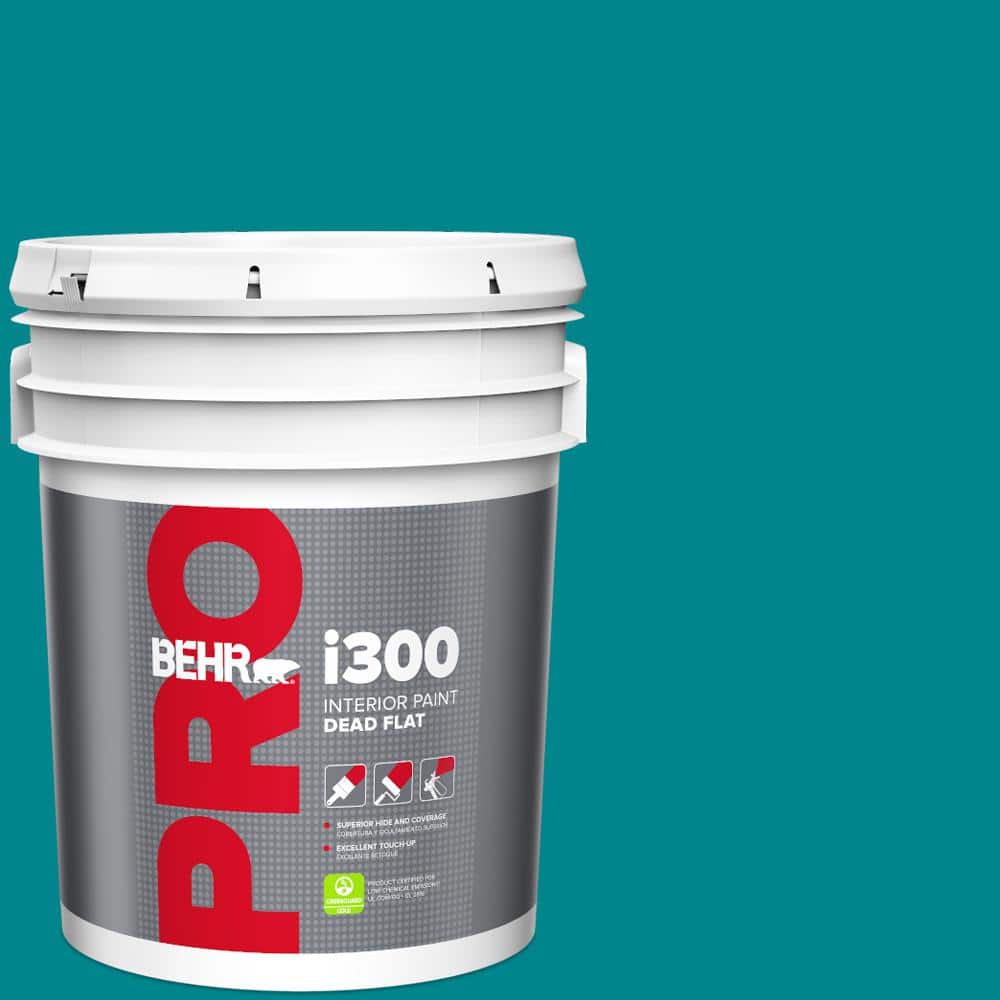 BEHR PRO 5 gal. #500B-7 Tucson Teal Dead Flat Interior Paint
