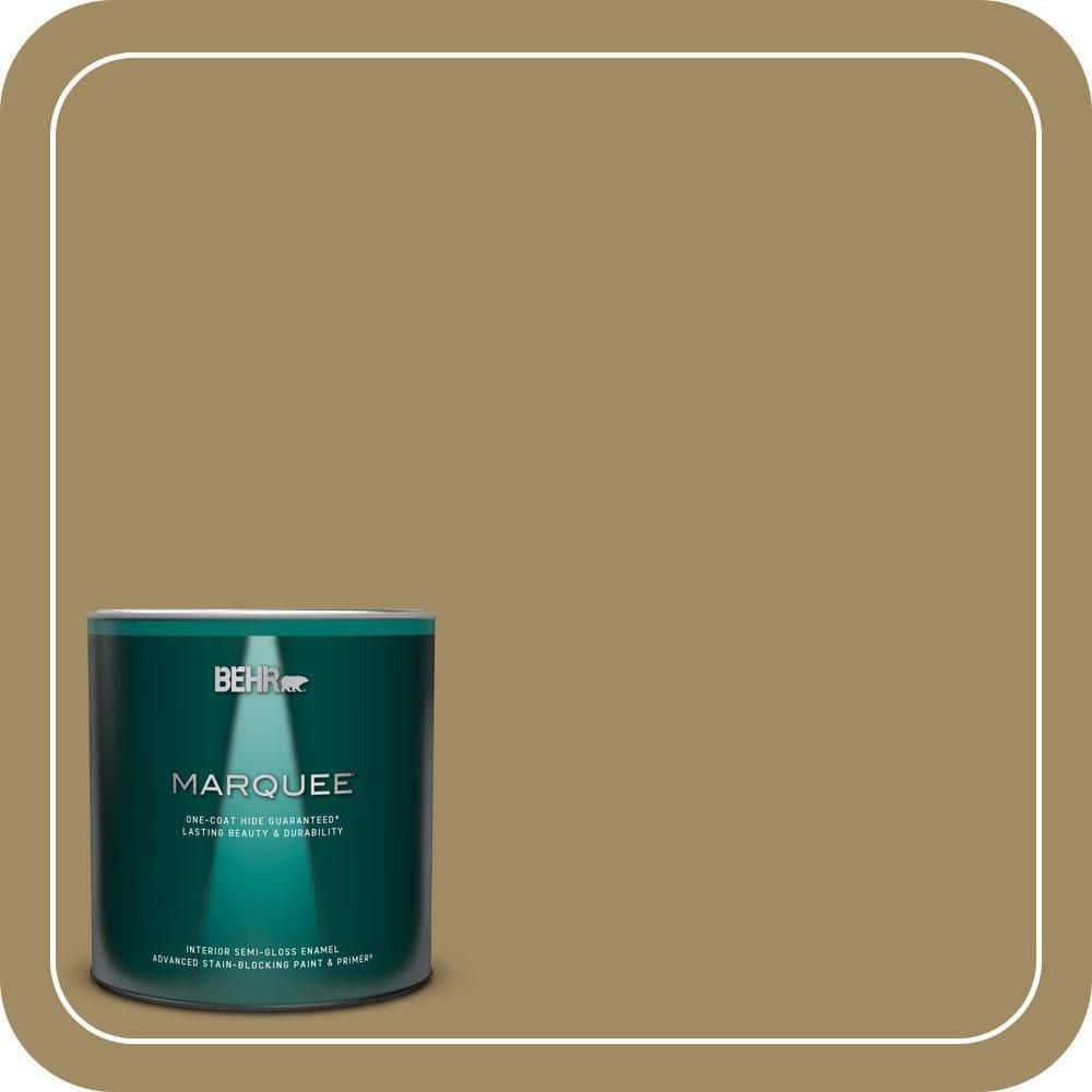 BEHR MARQUEE 1 qt. #S320-6 Garden Salt Green One-Coat Hide Semi-Gloss Enamel Interior Paint & Primer