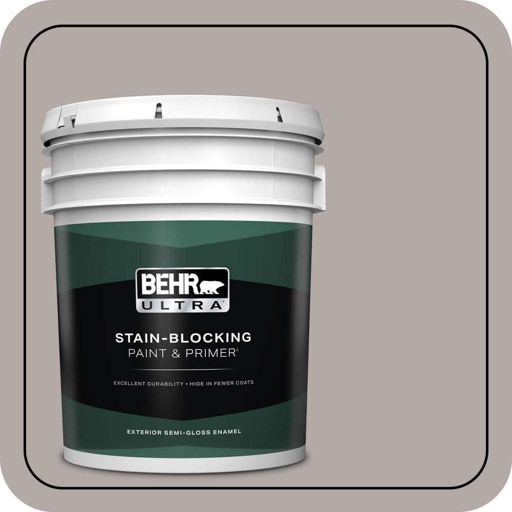 BEHR ULTRA 5 gal. #N140-3 Metropolis Semi-Gloss Enamel Exterior Paint & Primer