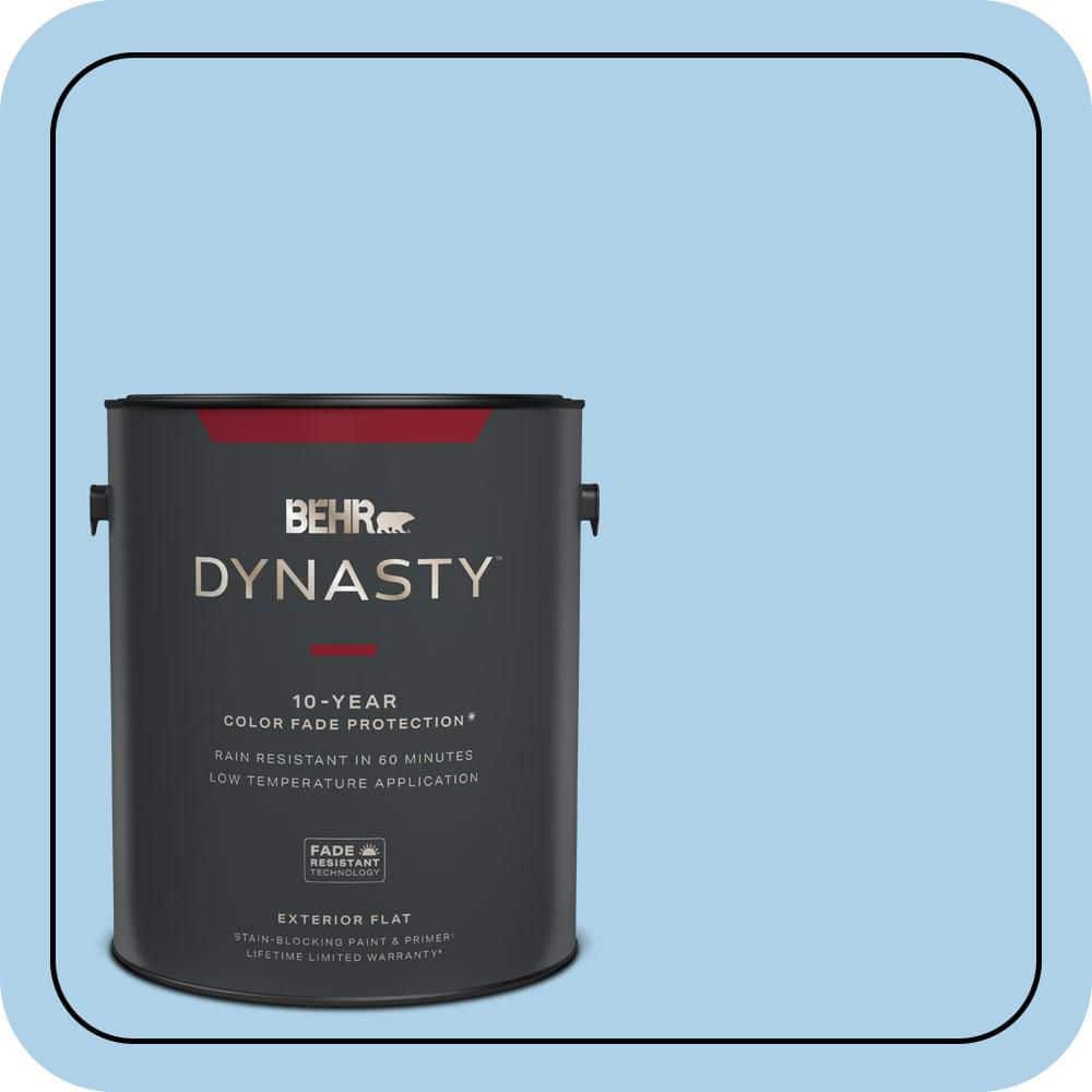 BEHR DYNASTY 1 gal. #560A-3 Utah Sky Flat Exterior Stain-Blocking Paint & Primer