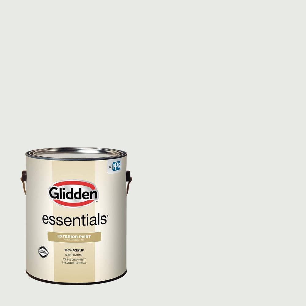 Glidden Essentials 1 gal. PPG1011-1 Pacific Pearl Flat/Matte Exterior Paint