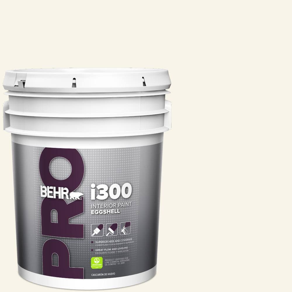 BEHR PRO 5 gal. Designer Collection #DC-005 Natural White Eggshell Interior Paint (1)