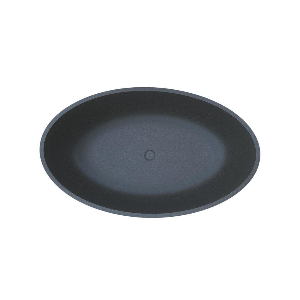 SJ STAR&JANE 64.6 in. x 38.6 in. Freestanding Soaking Bathtub with Center Drain in Black (3)