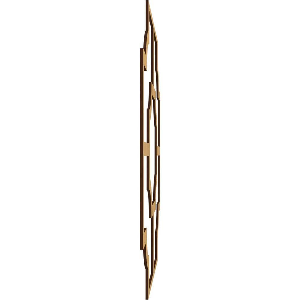 Ekena Millwork Large Bradley Fretwork 3/8 in. x 6 ft. x 6 ft. Brown Wood Decorative Wall Paneling 1-Pack (3)