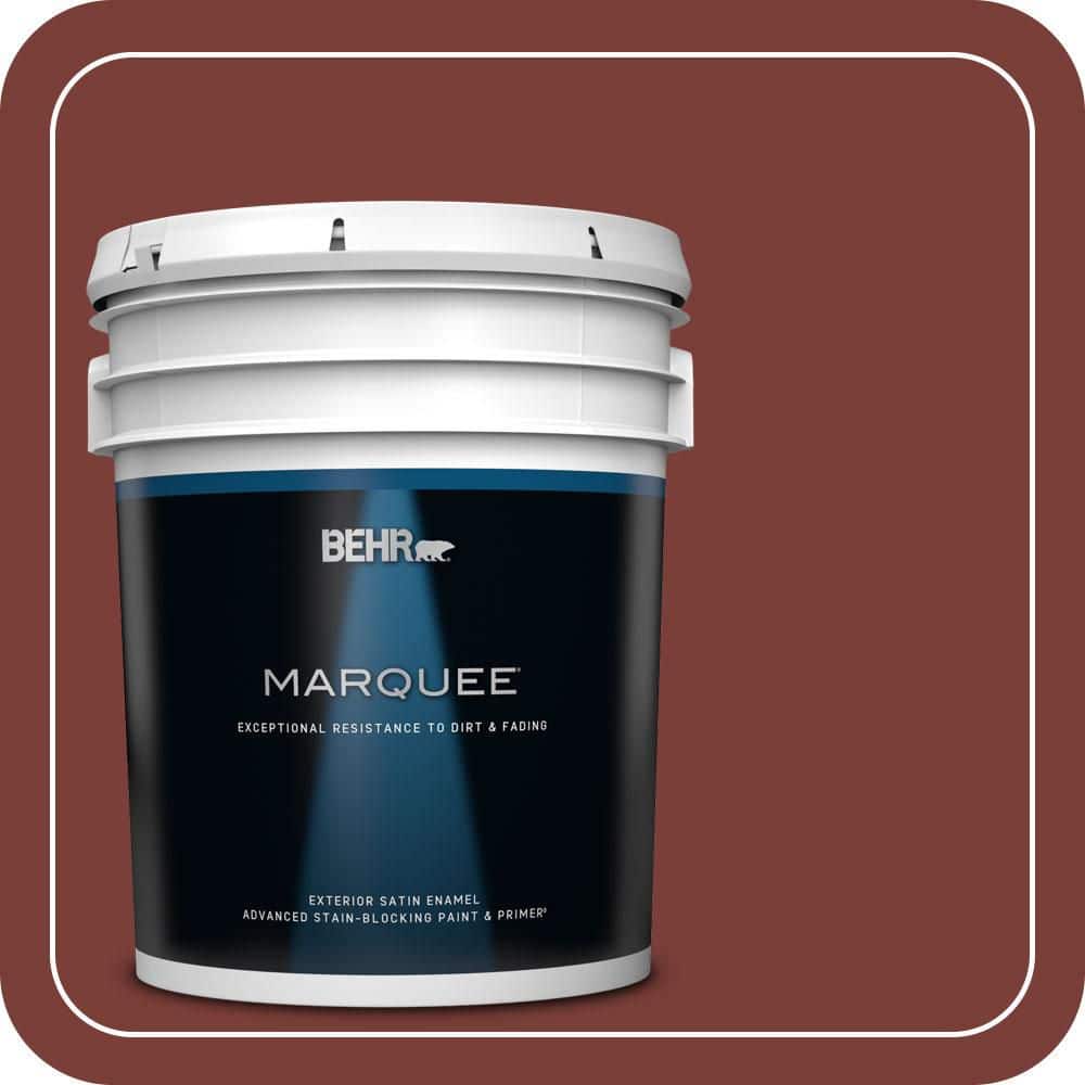 BEHR MARQUEE 5 gal. #PPU2-02 Red Pepper Satin Enamel Exterior Paint & Primer
