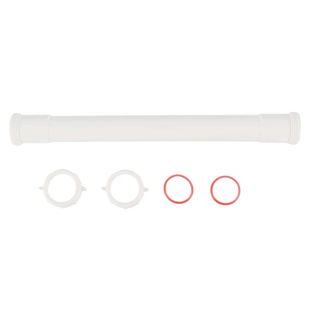 Everbilt 1-1/2 in. x 16 in. Trap Extn Tube DBL SJ Plastic (4)