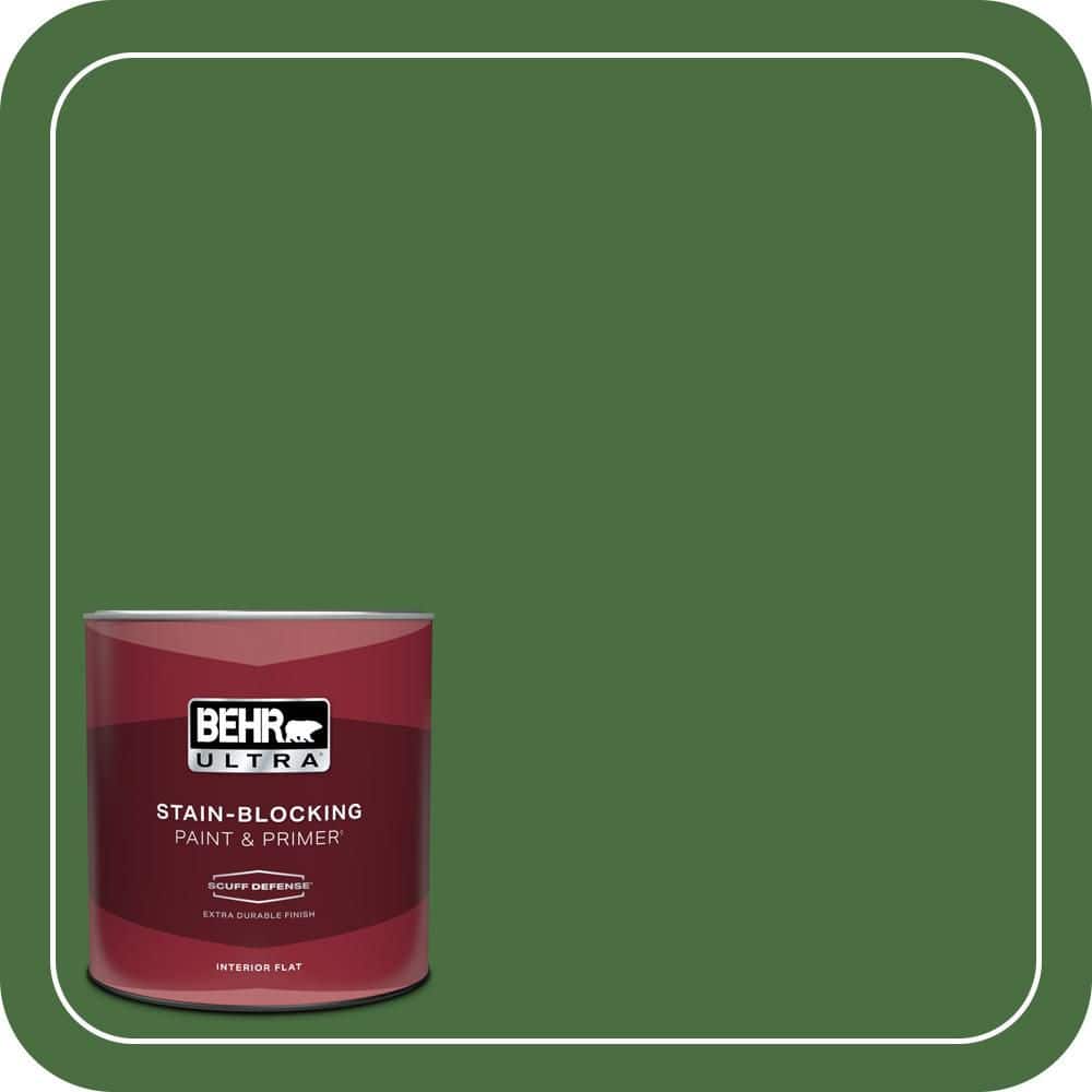 BEHR ULTRA 1 qt. #S-H-440 Pine Scent Extra Durable Flat Interior Paint & Primer