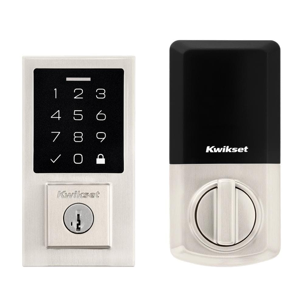 Kwikset SmartCode 270 Contemporary Satin Nickel Touchpad Single Cylinder Electronic Deadbolt Featuring SmartKey Security (1)