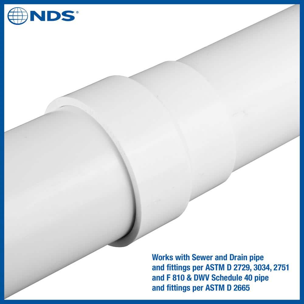 NDS PVC Adapter, 3 in. DWV/SCH40 Hub X S&D Hub (3)