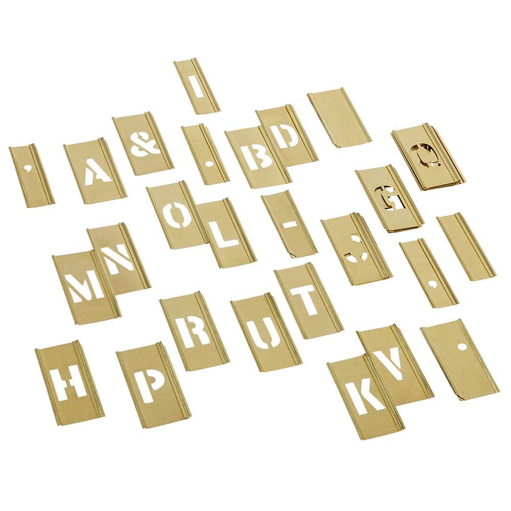 C.H. Hanson 1 in. Stencil Letter Set (33-Piece)