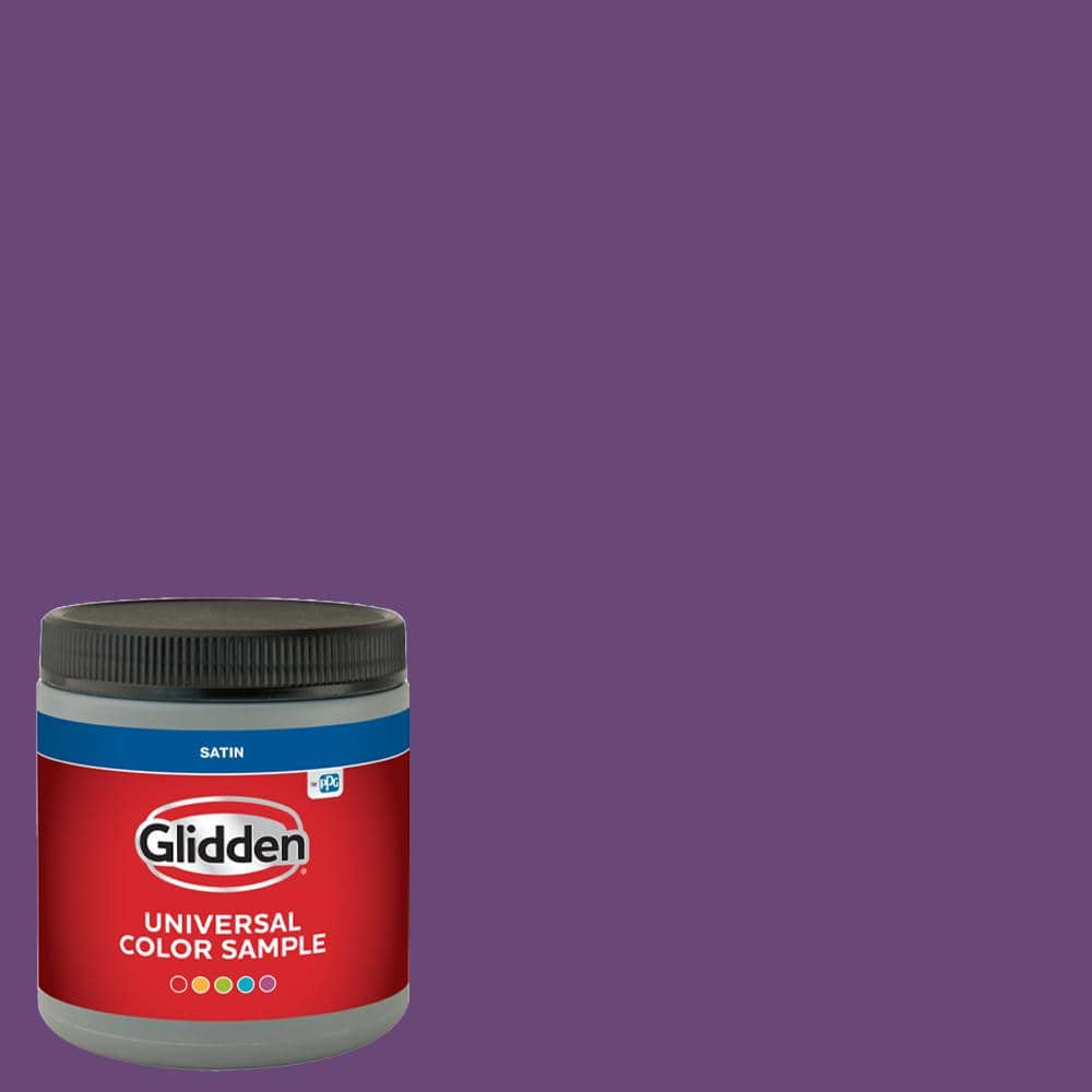 Glidden 8 oz. PPG1176-7 Perfectly Purple Satin Interior Paint Sample (1)