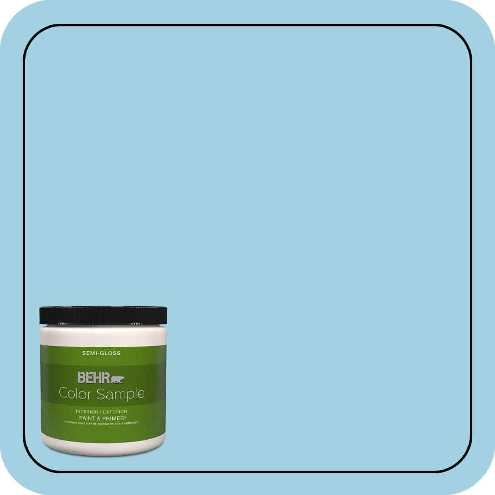 BEHR PREMIUM PLUS 8 oz. #540C-3 Sea Rover Semi-Gloss Interior/Exterior Paint & Primer Color Sample