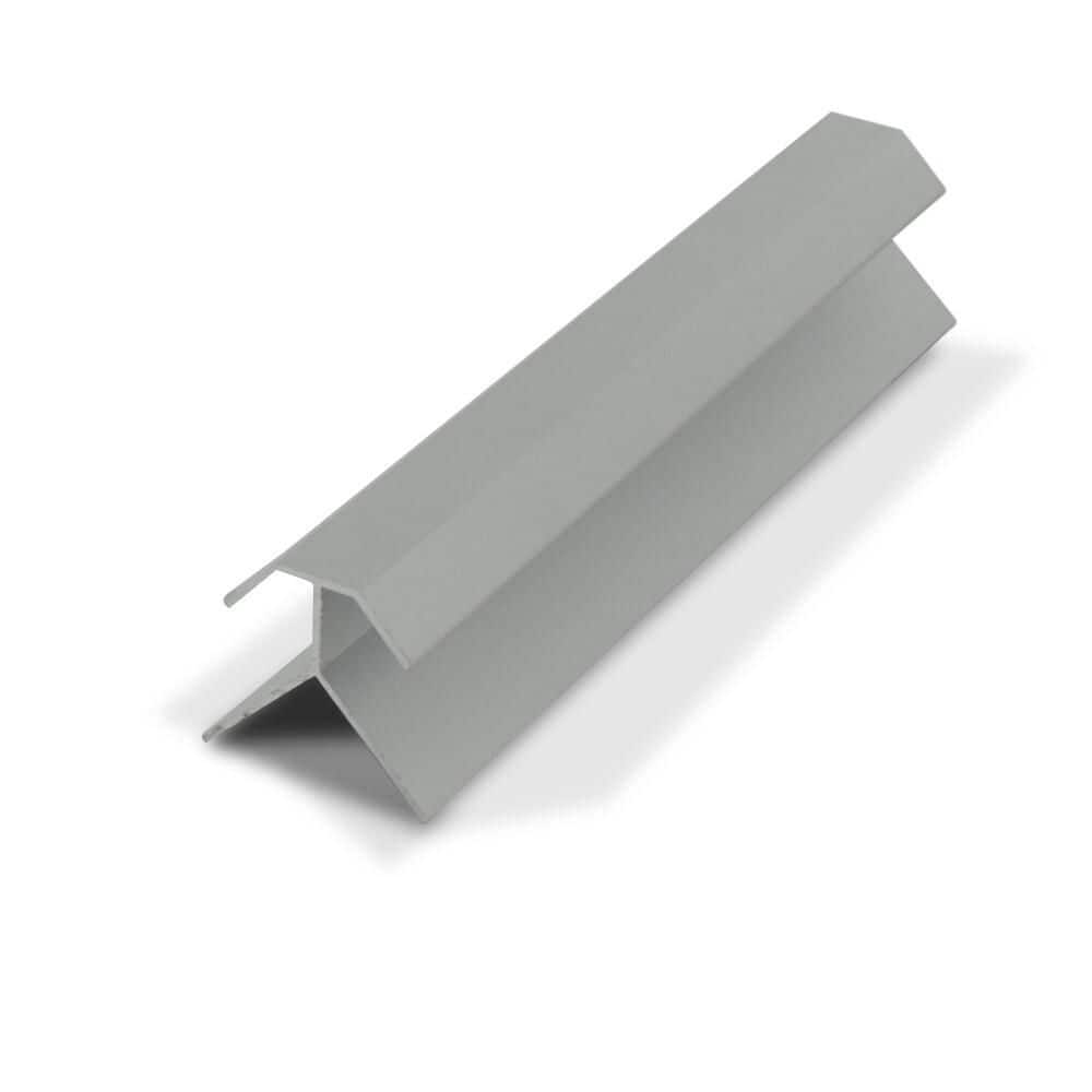 Outwater 4-Pack 0.53 in. D x 0.50 in. W x 36 in. L Finished Clear Anodized Satin Aluminum Corner Moulding Fits 1/2 in. Boards