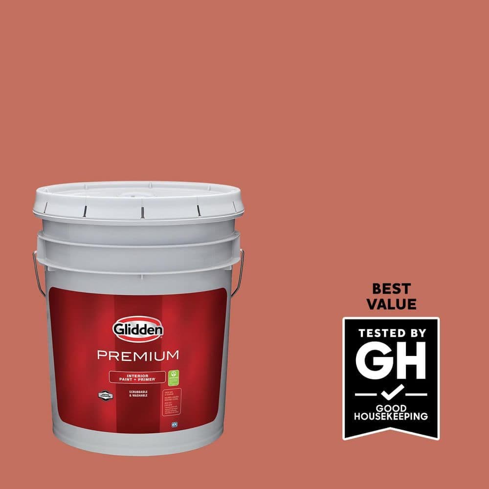 Glidden Premium 5 gal. PPG1191-6 Cajun Spice Semi-Gloss Interior Latex Paint