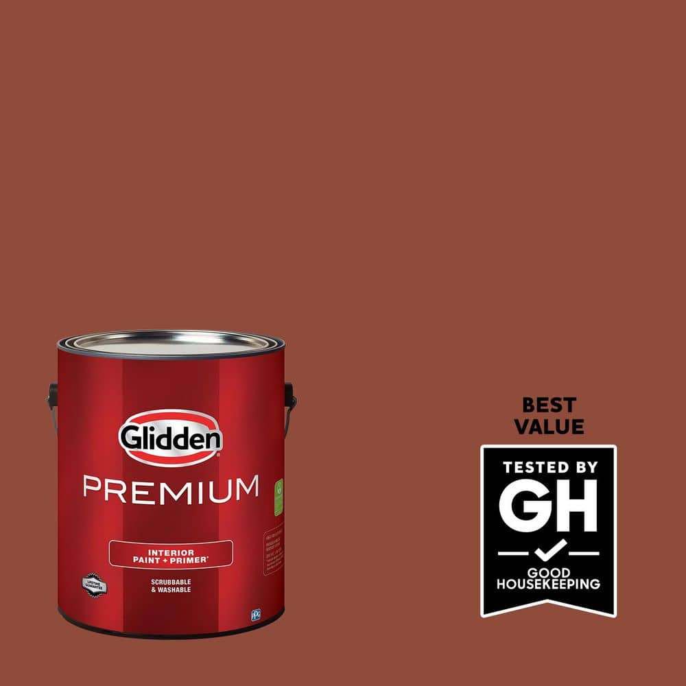 Glidden Premium 1 gal. PPG1067-7 Burled Redwood Eggshell Interior Latex Paint (1)