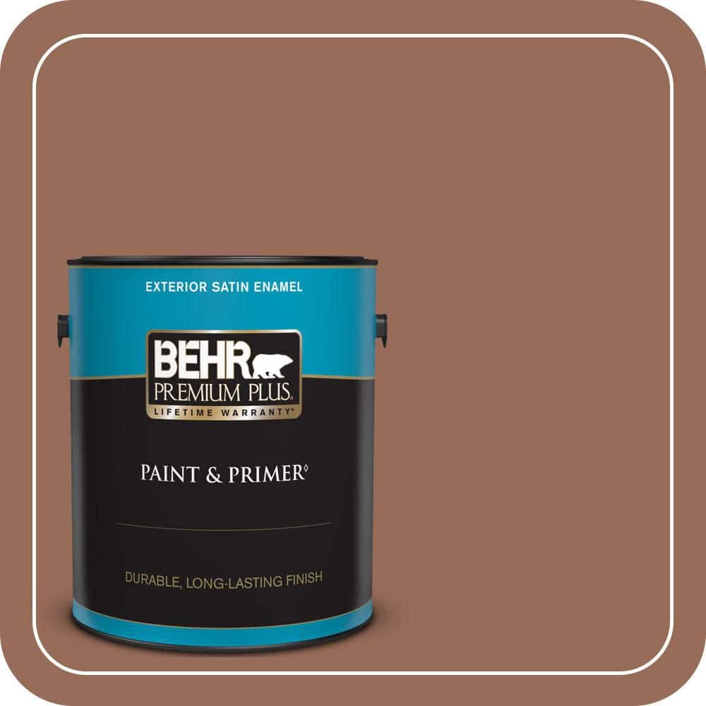 BEHR PREMIUM PLUS 1 gal. #S200-6 Timeless Copper Satin Enamel Exterior Paint & Primer