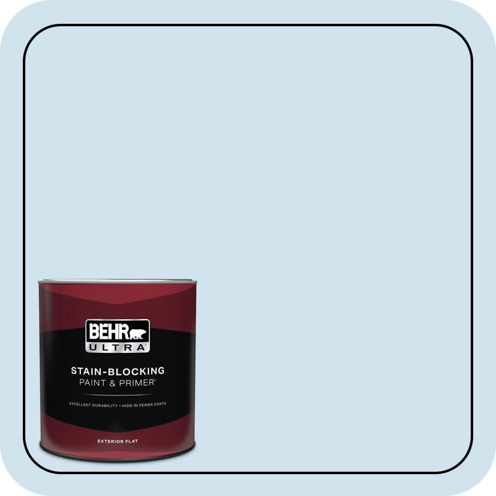 BEHR ULTRA 1 qt. #M520-1A Soft Cloud Flat Exterior Paint & Primer