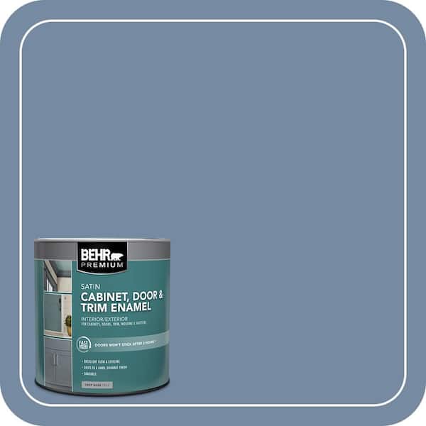 BEHR PREMIUM 1 qt. #PPU15-09 Hilo Bay Satin Enamel Interior/Exterior Cabinet, Door & Trim Paint (2)