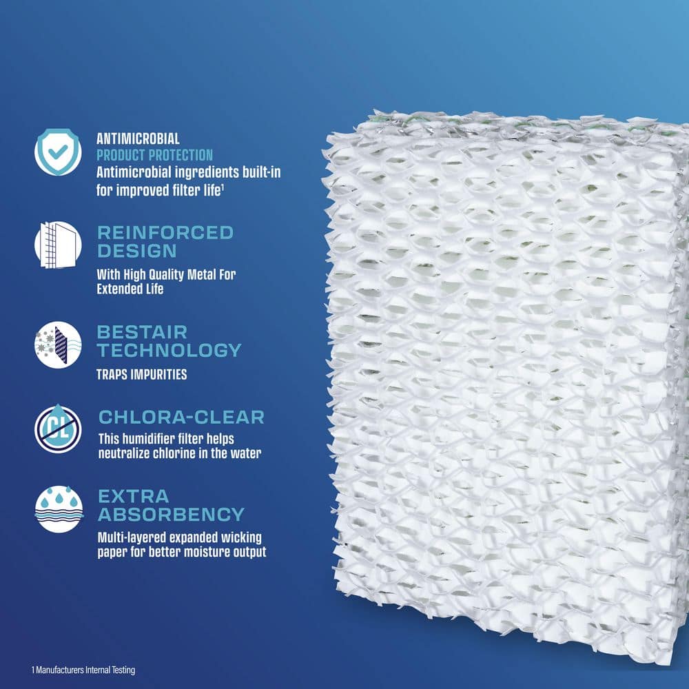 BestAir ALL-4 10 in. Humidifier Wick Filter for MoistAir, AirCare, Kenmore (2)