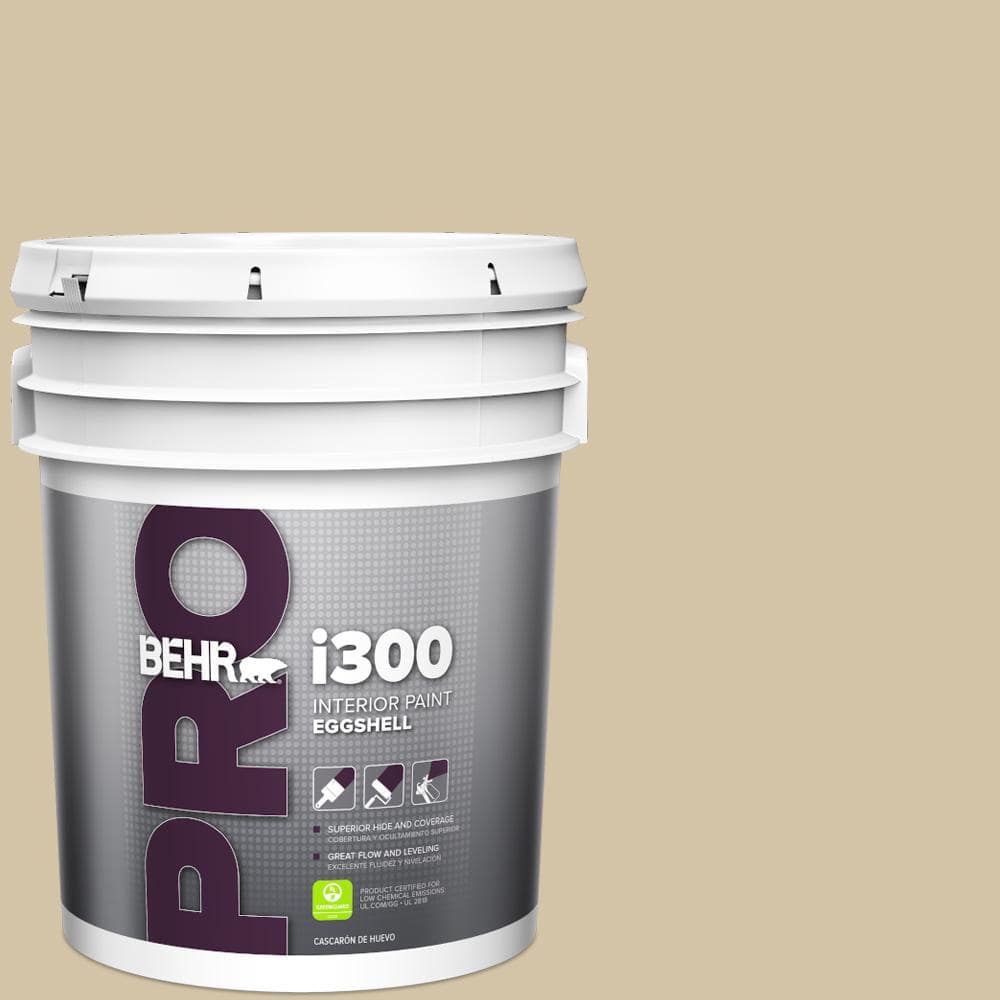 BEHR PRO 5 gal. #740C-3 Oat Straw Eggshell Interior Paint