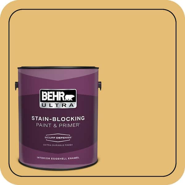 BEHR ULTRA 1 gal. #PMD-96 Wild Wheat Extra Durable Eggshell Enamel Interior Paint & Primer (2)