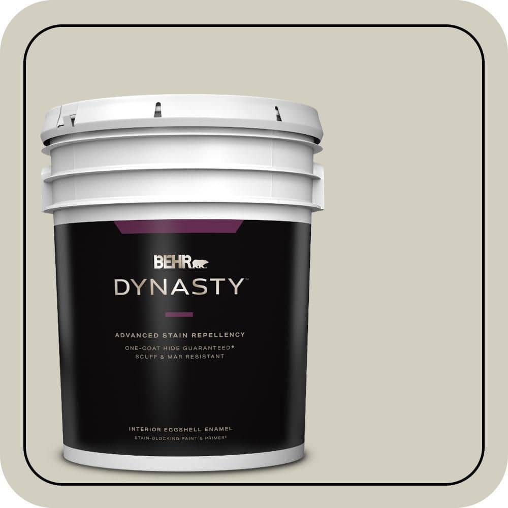 BEHR DYNASTY 5 gal. #N350-2 Sawgrass Eggshell Enamel Interior Stain-Blocking Paint & Primer
