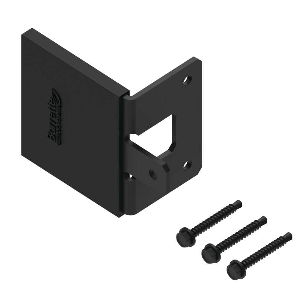 Barrette Outdoor Living 0.625 in. x 1.75 in. x 2.625 in. Black Steel Fence Gate Stop (3)