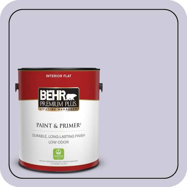 BEHR PREMIUM PLUS 1 gal. #S570-2 Magic Scent Flat Low Odor Interior Paint & Primer (2)