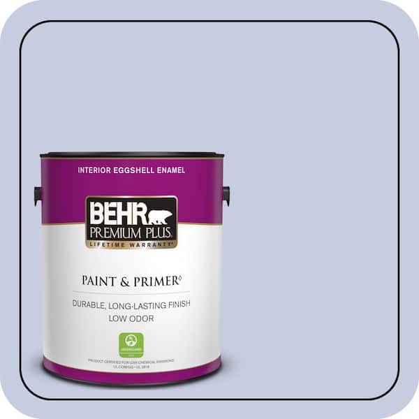 BEHR PREMIUM PLUS 1 gal. #620C-2 Lilac Bisque Eggshell Enamel Low Odor Interior Paint & Primer (2)