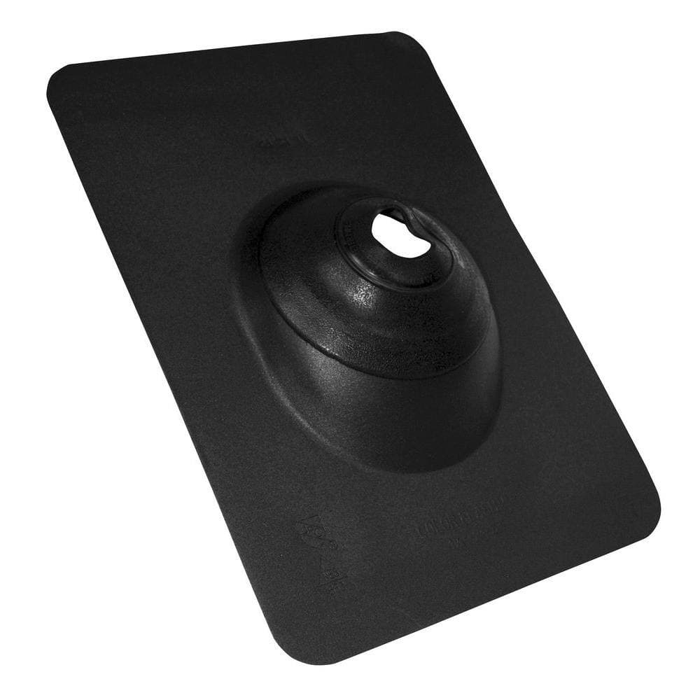 Oatey No-Calk 10-3/4 in. x 11 in. Aluminum Black Vent Pipe Roof Flashing with 1 in. - 3 in. Adjustable Diameter