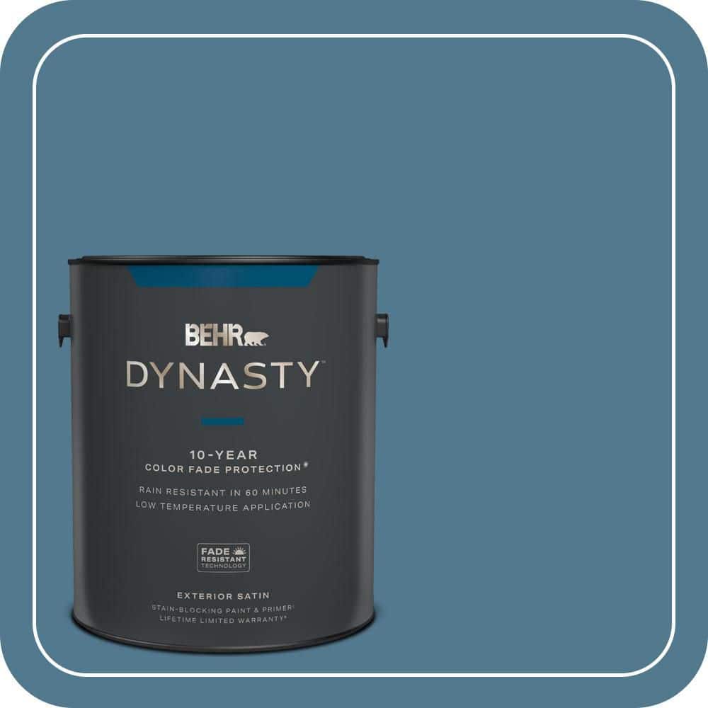 BEHR DYNASTY 1 gal. #PPU14-03 Cayman Bay Satin Enamel Exterior Stain-Blocking Paint & Primer