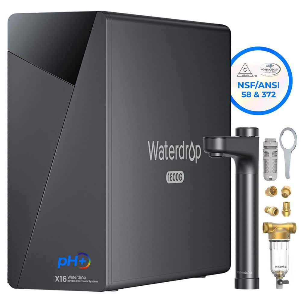 Waterdrop All-in-1 Water Treatment Set:WD-X16 RO System (NSFCertified,11-Stage Filtration), Whole House Spin Down Sediment Filter (1)
