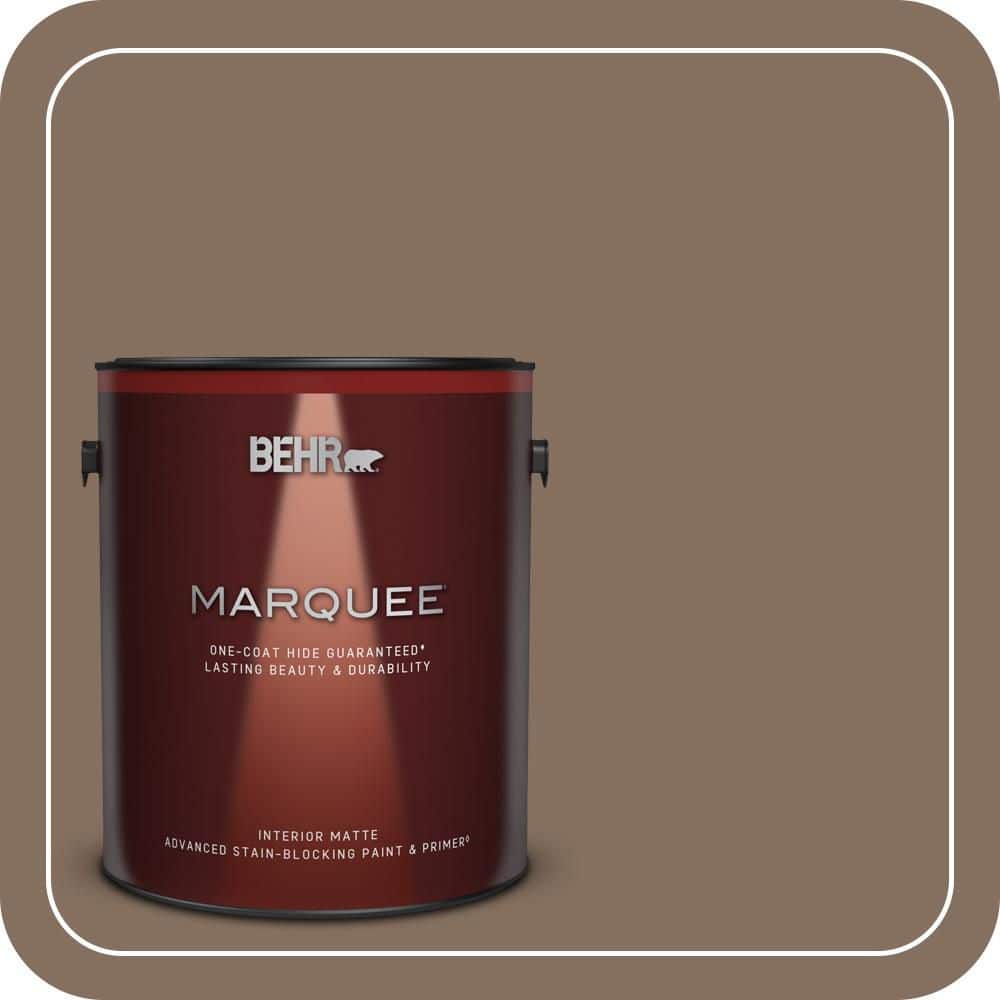 BEHR MARQUEE 1 gal. #N230-6 Whiskey Barrel One-Coat Hide Matte Interior Paint & Primer