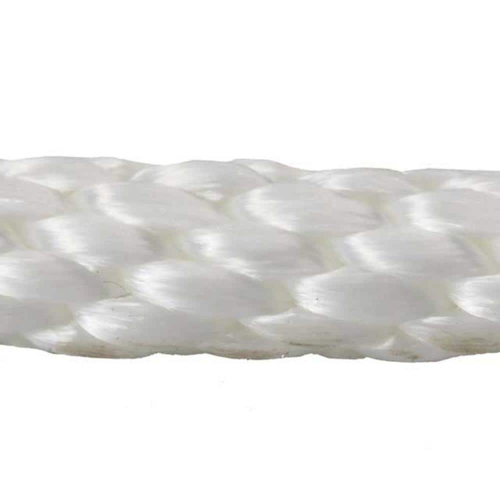 KingCord 1/8 in. x 1000 ft. White Smooth Braid Nylon Rope (3)