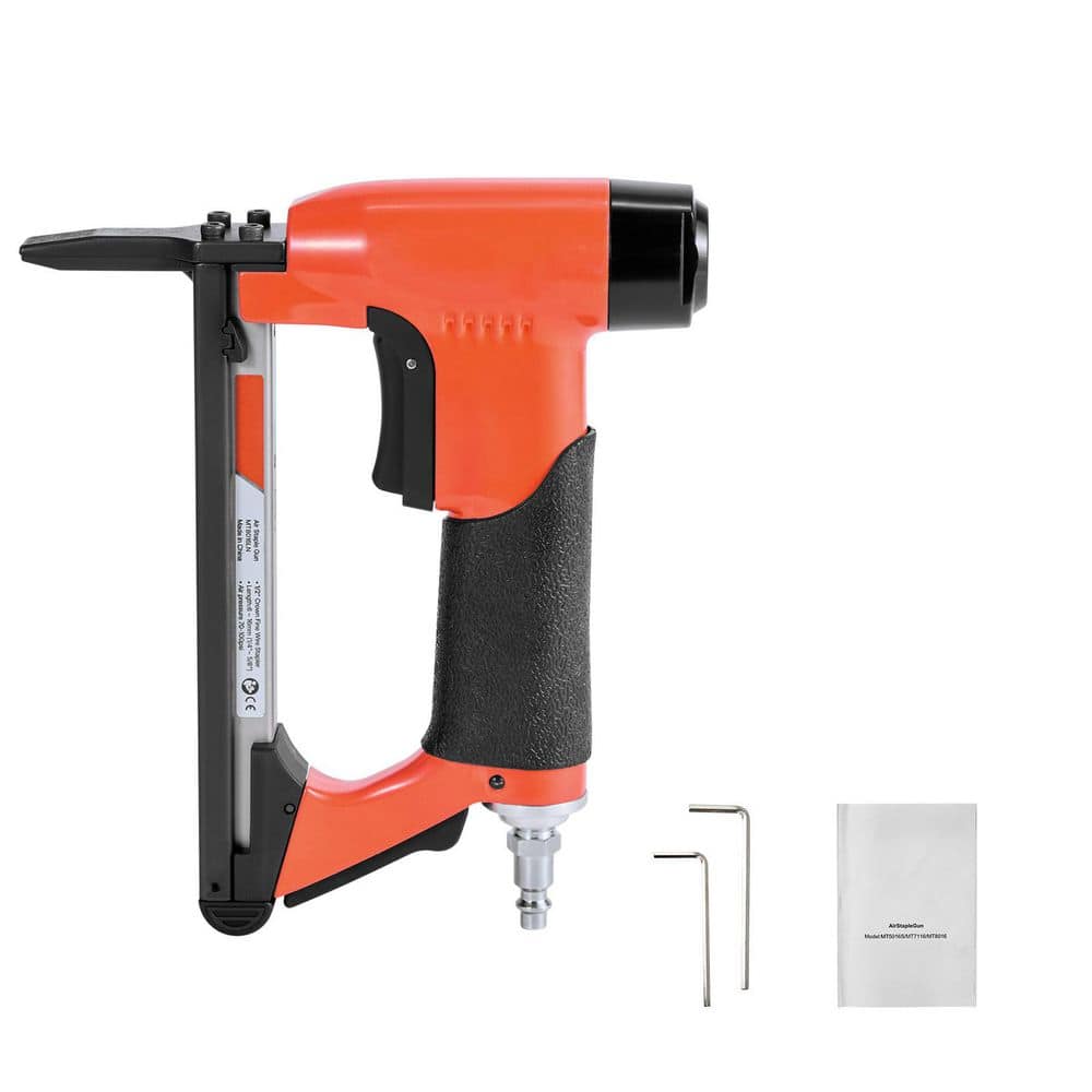 SKYSHALO Pneumatic Staple Gun, 21 Gauge Long-Nose, 80 Series Staples, 1/2-in. Crown, 1/4-5/8 in. Length, Max 150PCS, Upholstery (1)
