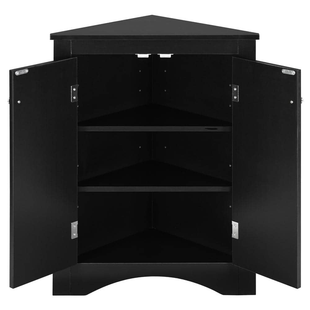 Unbranded 17.2 in. W x 17.2 in. D x 31.5 in. H Bathroom Black Linen Cabinet (1)