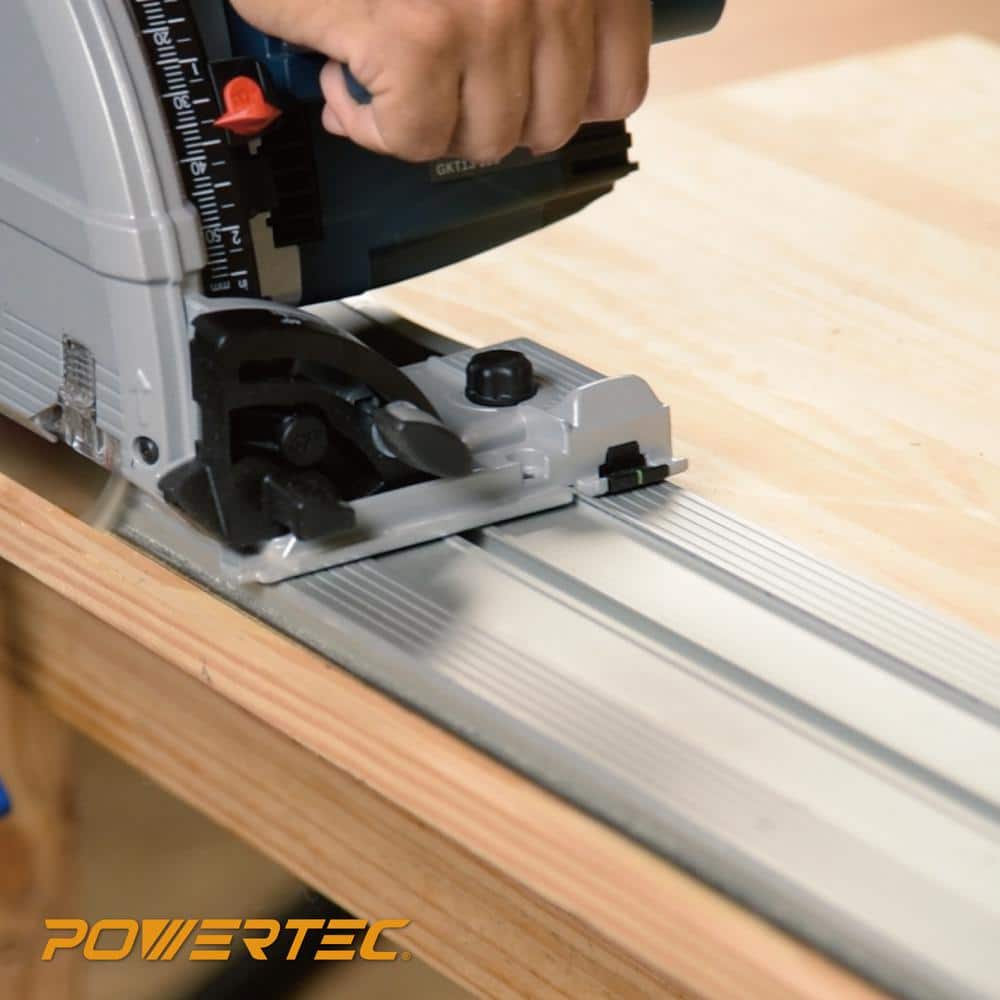 ‎POWERTEC Track Saw Guide Rail Connector Set for Festool/Makita/DeWalt/Triton (4-PCS) with 118 in. Splinter Guard Strip (2-PCS) (2)