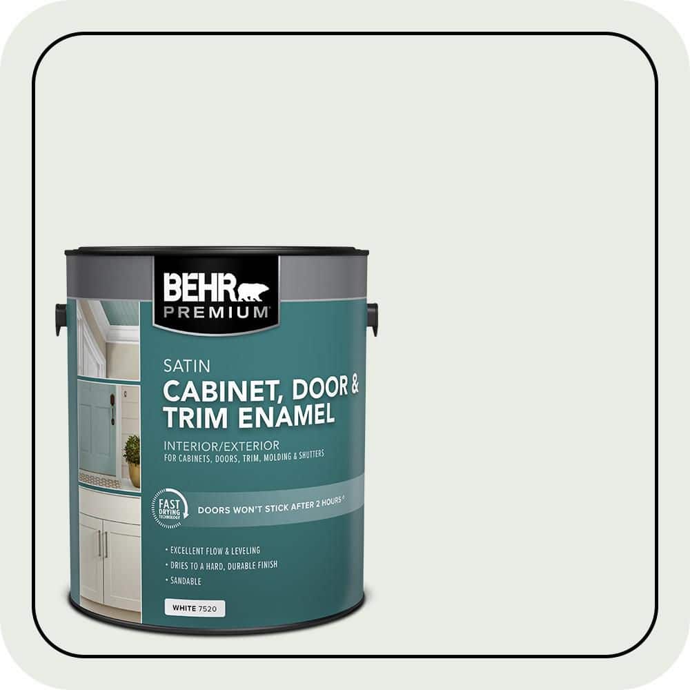 BEHR PREMIUM 1 gal. #BWC-19 Queen Annes Lace Satin Enamel Interior/Exterior Cabinet, Door & Trim Paint