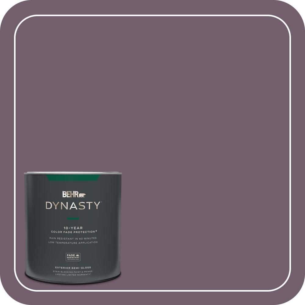 BEHR DYNASTY 1 qt. #MQ1-38 Smoked Mulberry Semi-Gloss Exterior Stain-Blocking Paint & Primer