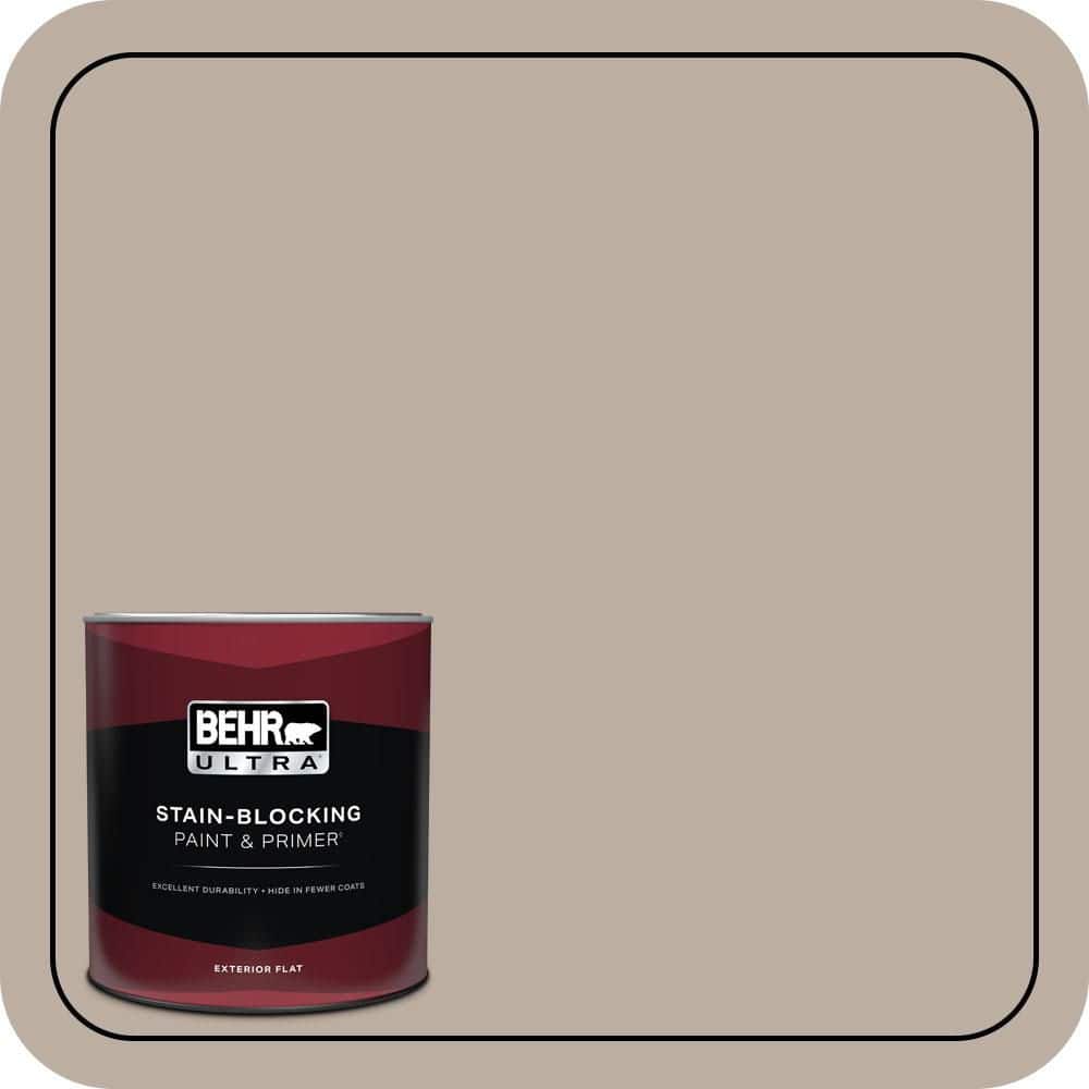 BEHR ULTRA 1 qt. #N210-3 Barista Flat Exterior Paint & Primer
