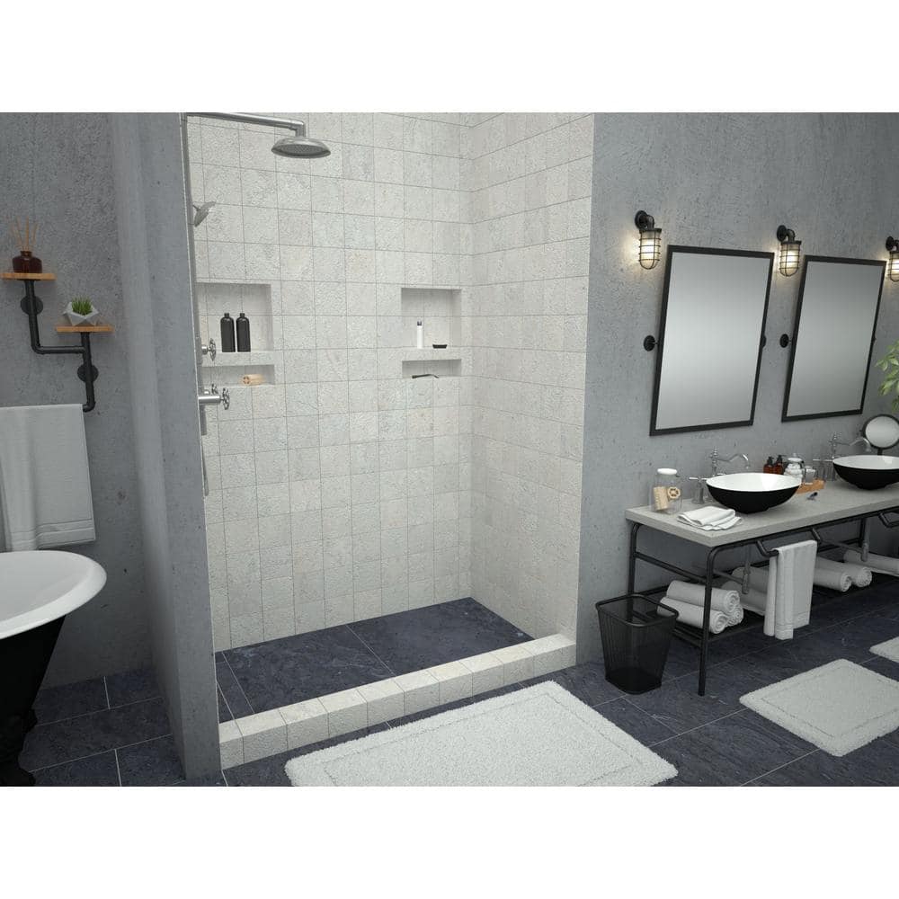 Tile Redi Redi Trench 36 in. x 72 in. Single Threshold Shower Base with Left Drain and Tileable Trench Grate (2)
