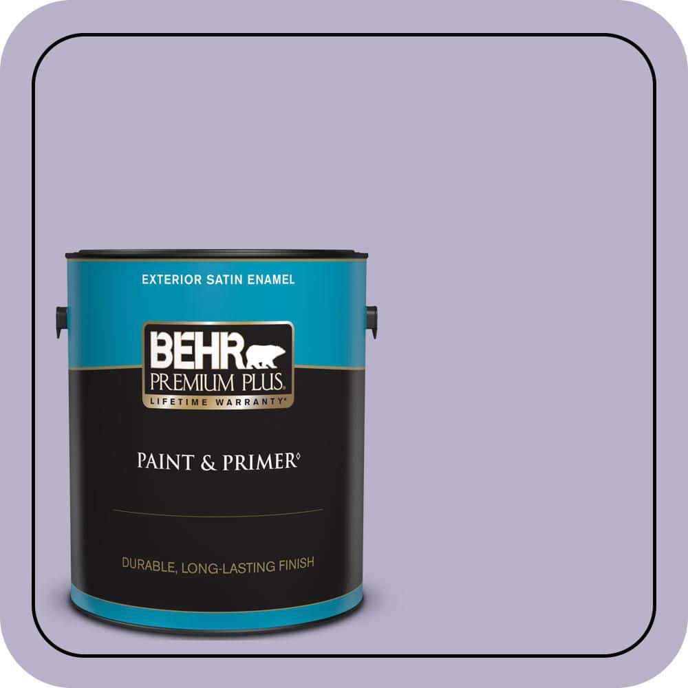 BEHR PREMIUM PLUS 1 gal. #S570-3 Bohemianism Satin Enamel Exterior Paint & Primer