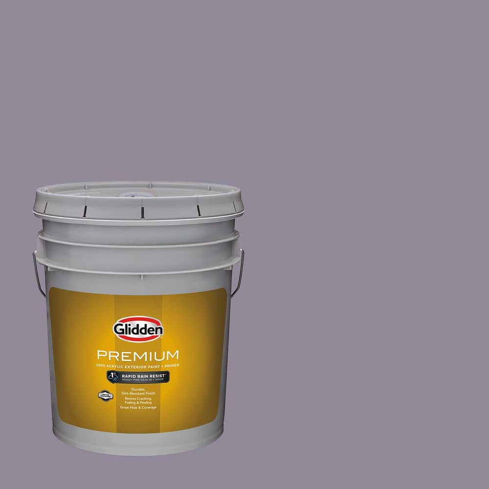 Glidden Premium 5 gal. PPG1172-5 Tin Lizzie Flat Exterior Latex Paint