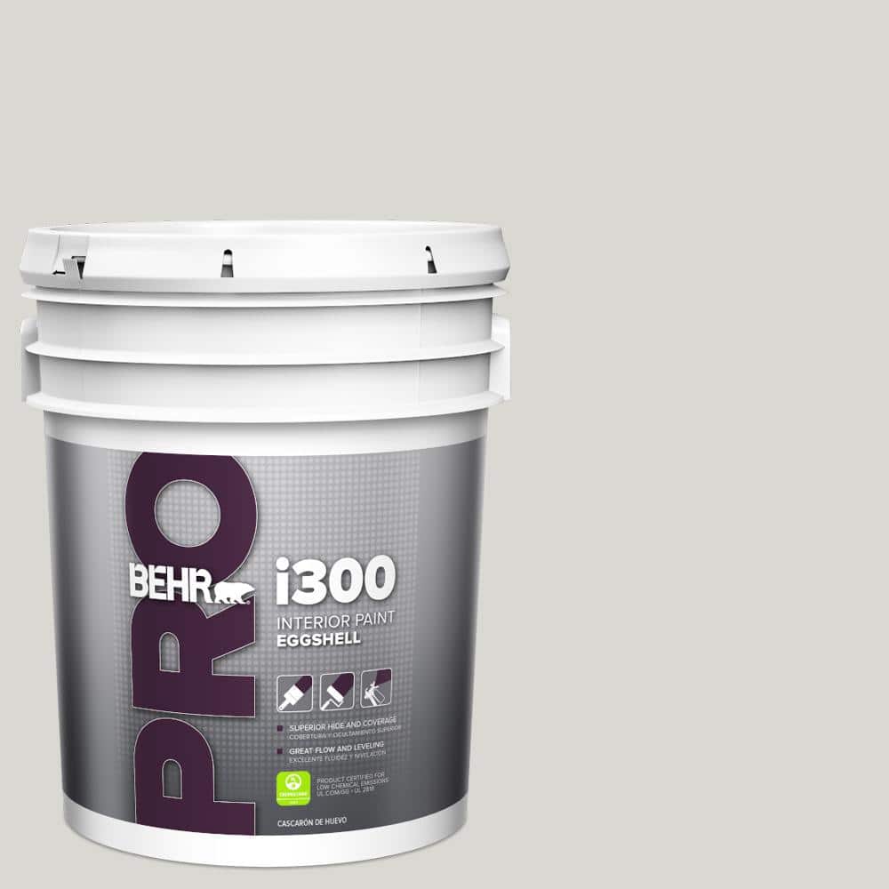 BEHR PRO 5 gal. #N360-1 Seagull Gray Eggshell Interior Paint (1)