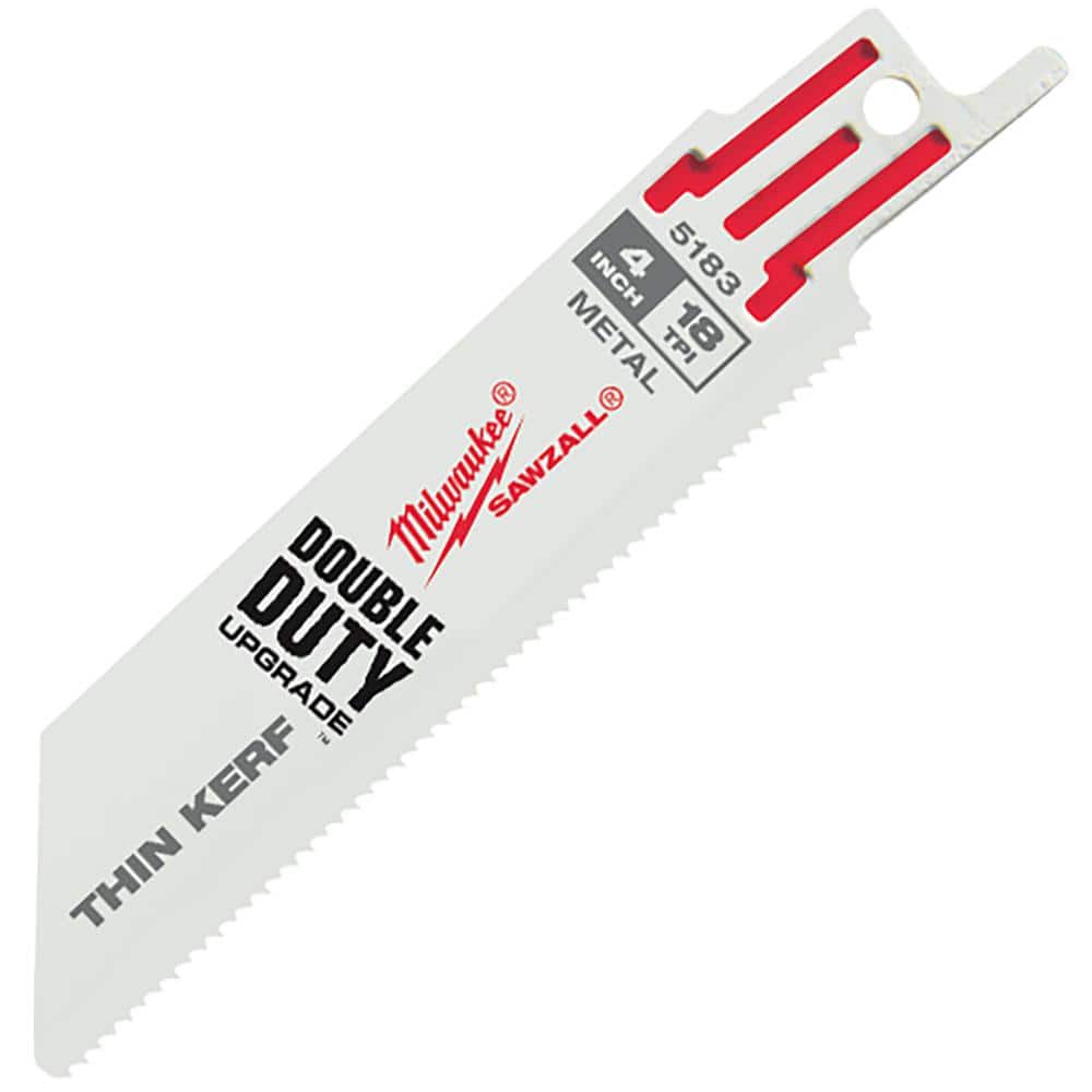 Milwaukee 4 in. 18 TPI Medium Metal Cutting SAWZALL Reciprocating Saw Blades (10-Pack) (1)