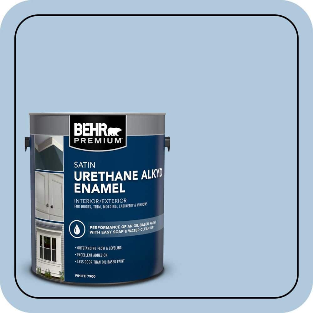 BEHR PREMIUM 1 gal. #M510-2 Life At Sea Urethane Alkyd Satin Enamel Interior/Exterior Paint